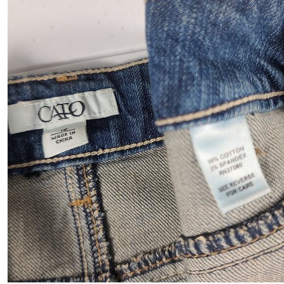 Cato Blue Denim Jeans Flap Pocket Vintage Maxi Skirt 12 34 - Picture 4 of 4